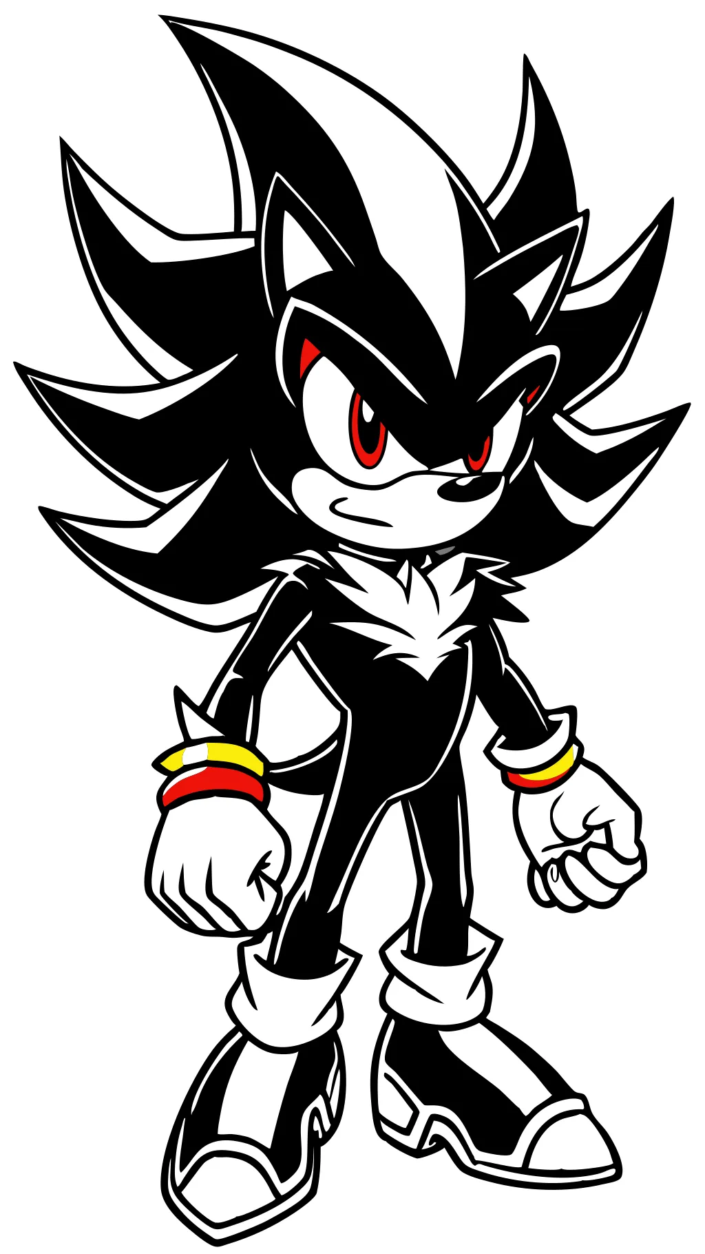 coloring pages shadow the hedgehog